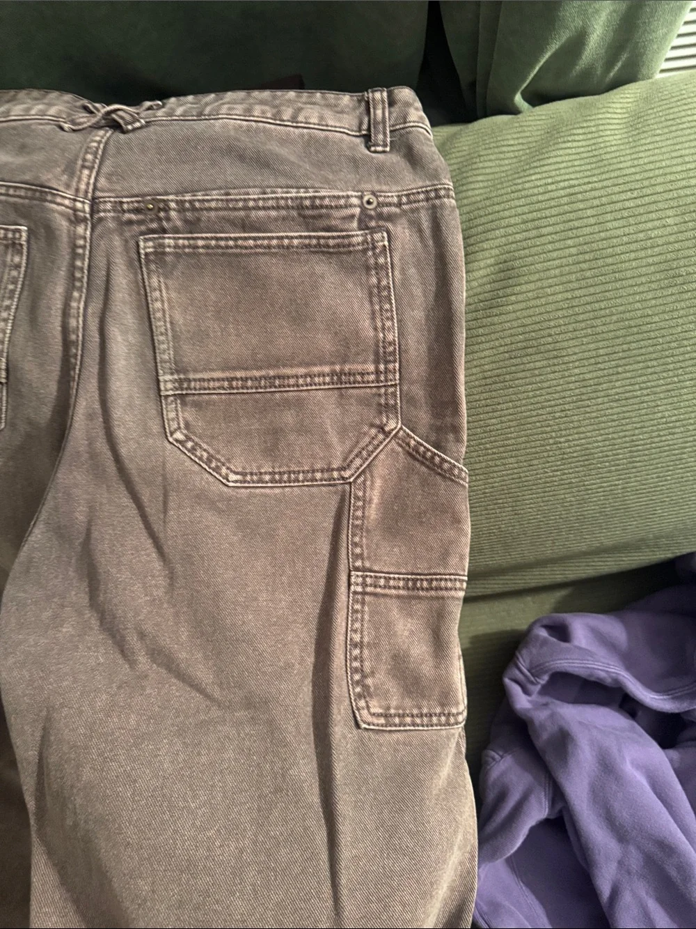 Zara Men's Washed Mauve Relaxed Jeans